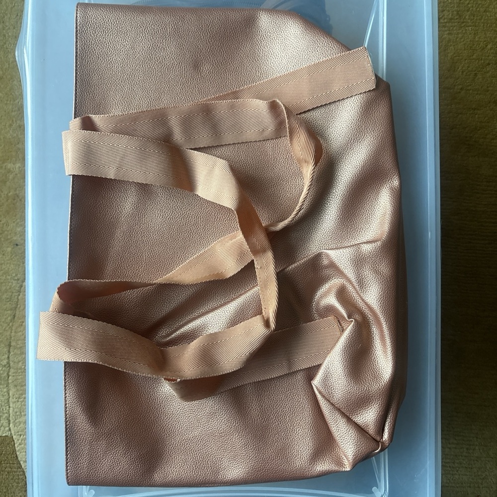 Saks Fifth Avenue Rose Gold Tote Bag